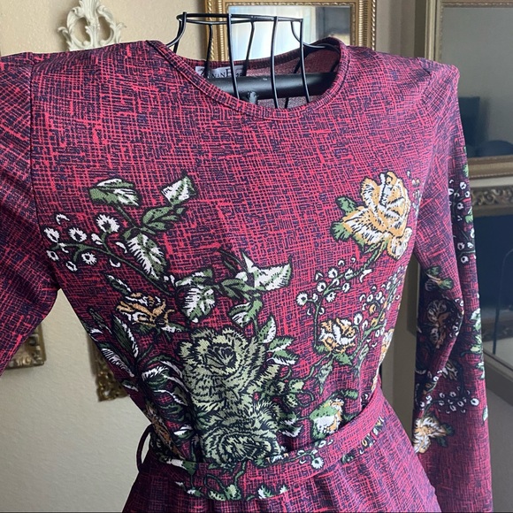 Floral Maxi Long Sleeve Dress - Picture 2 of 7